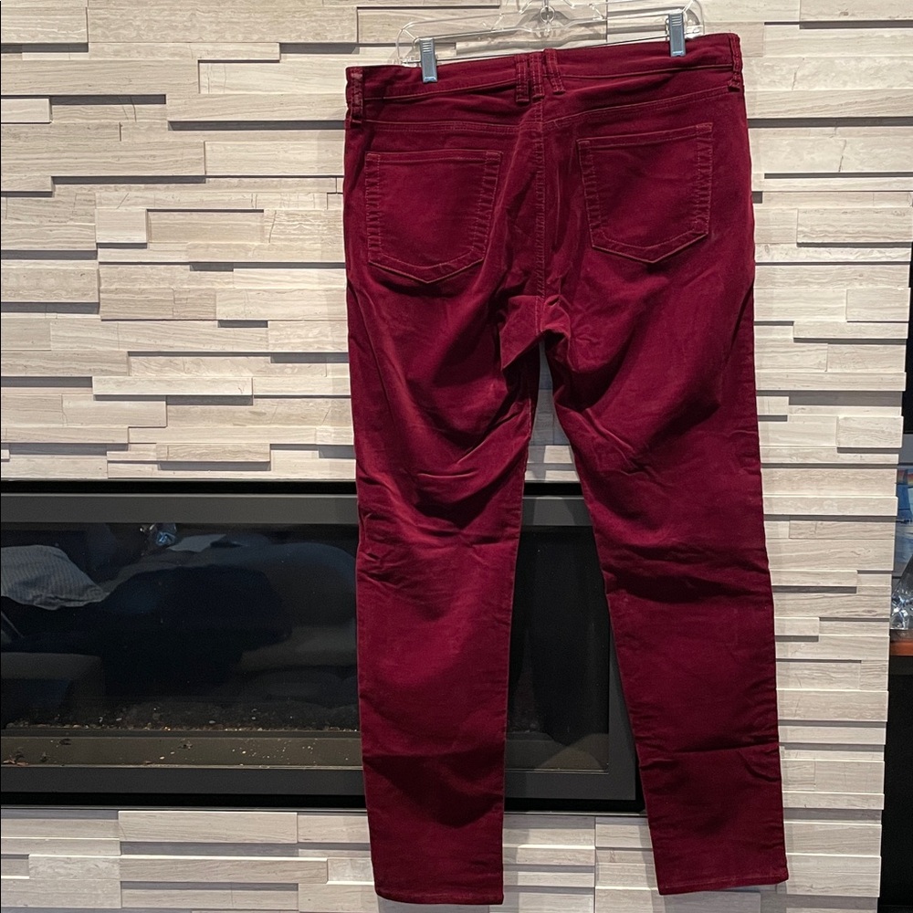 Edyson Deep Red Skinny Coduroy Pants - Picture 3 of 3